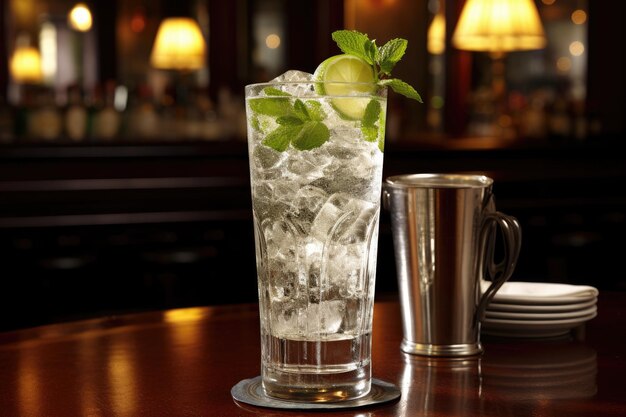 The classic mojito drink is made with rum lime and fresh mint