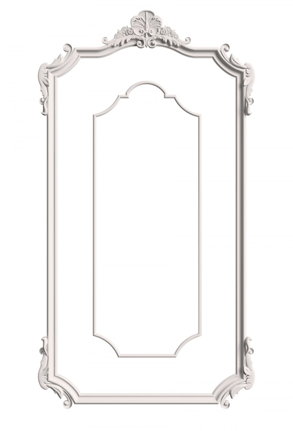 Classic moulding frame with ornament decor