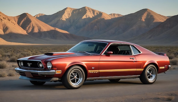 Classic Mustang in the desert ready for a scenic drive