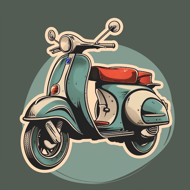 Classic Scooter Emblems Badges Logo Inspiration