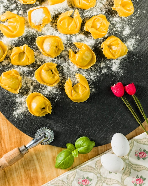 Classic Tortellini Emiliani Ricotta cheese and spinachfilled pasta in a homemade recipe