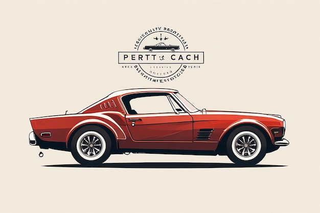 Photo classic vintage car vector design inspiration auto car logo design template vintage car simple