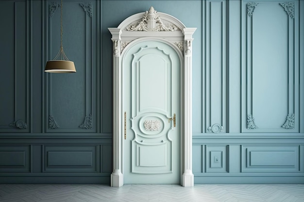 Classic white door background