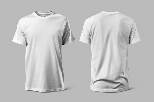 Photo classic white tshirt plain cotton tee isolated on transparent background