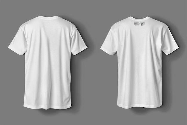 Classic White TShirt Plain Cotton Tee Isolated on Transparent Background