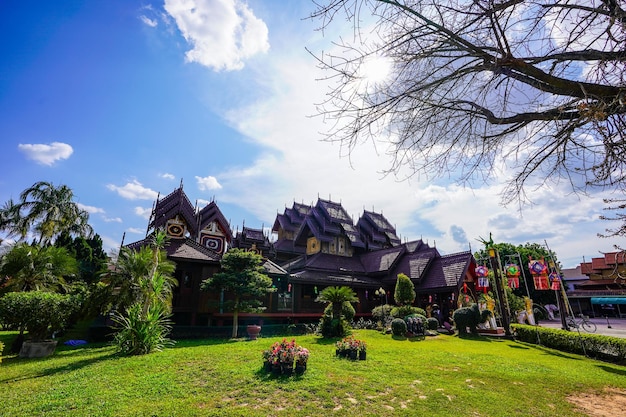 Classic Wooden Nantaram temple at Phayao province North of Thailand