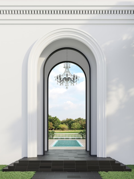 Classical style swimming pool gate