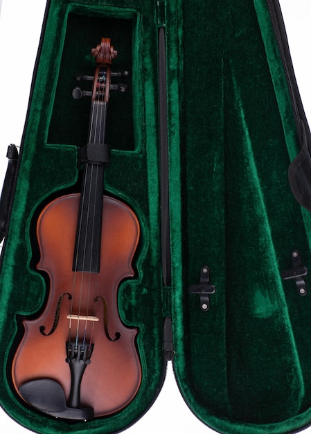 classical violin in a case