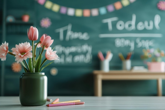 Photo classroom board filled with messages of gratitude celebrating teachers day with heartfelt