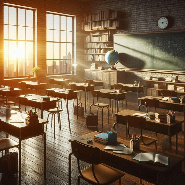 Classroom with Sunlight