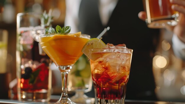 A classy cocktailstyle party with a twist instead of alcohol guests are enjoying a variety of