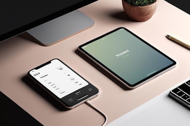 Photo clay iphone and ipad pro mockup scene creator