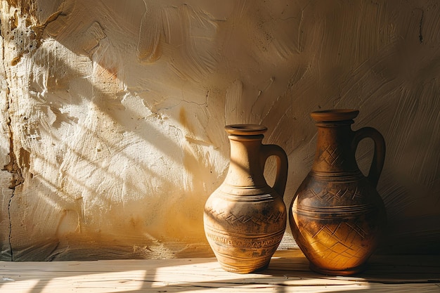 Clay Water Jugs christian background