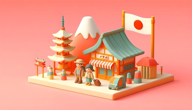 Claymation model of Japan Interest