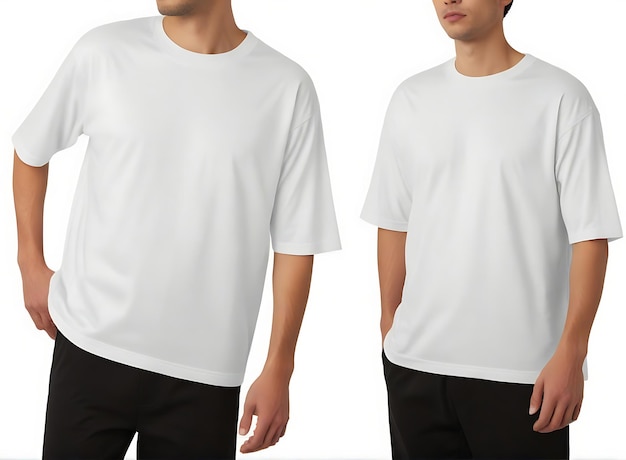 Clean Black Tee Mockup with Male Model