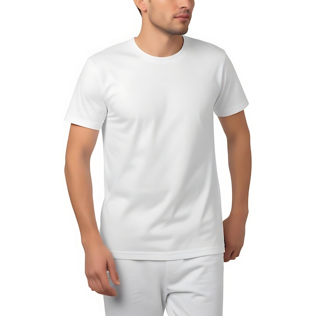 Clean Black Tee Mockup with Male Model