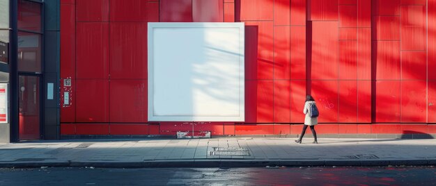 Photo clean blank signboard for urban advertisements