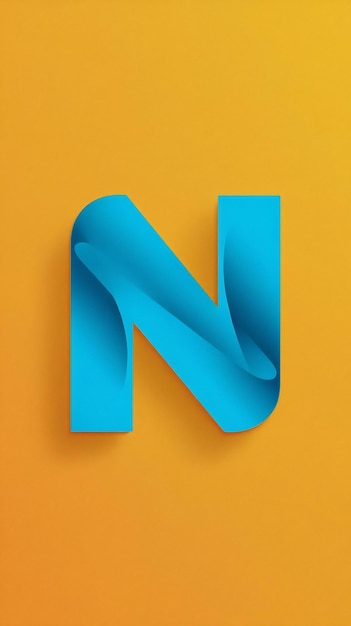 Photo clean colorful letter n logo icon sign flat design