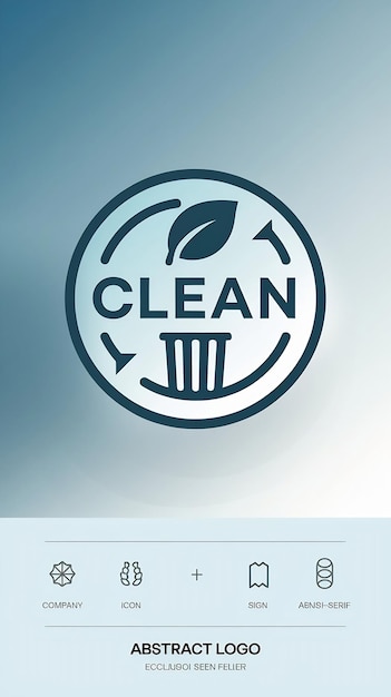 Clean company icon circle sign abstract logo