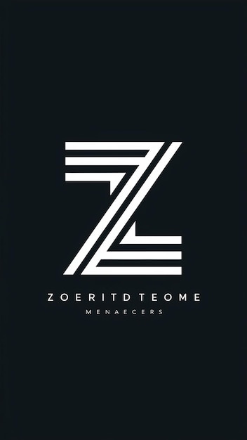 Clean company logotype z letter shapes sign vector design