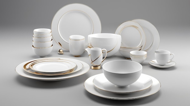 Clean and Elegant Tableware Appearance