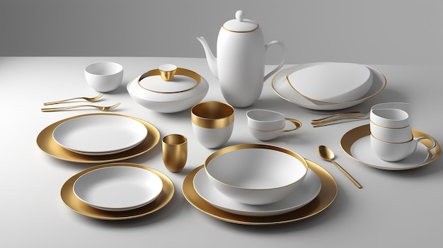 Clean and Elegant Tableware Appearance