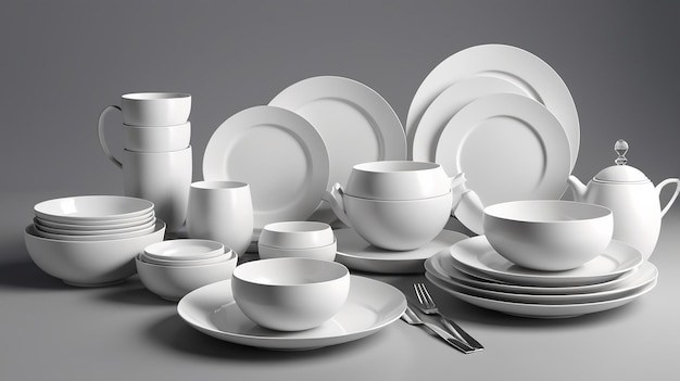 Clean and Elegant Tableware Appearance