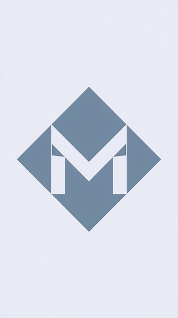 Photo clean letter m logo minimalistic rhombus icon company sign vector design