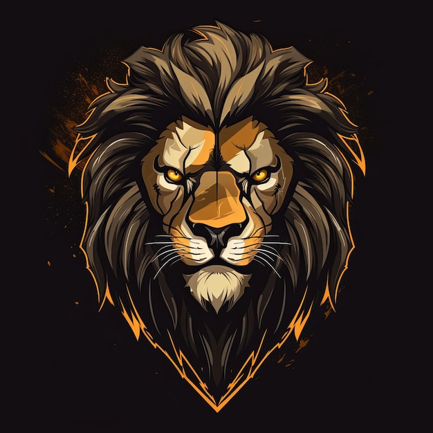 a clean lion logo mascot