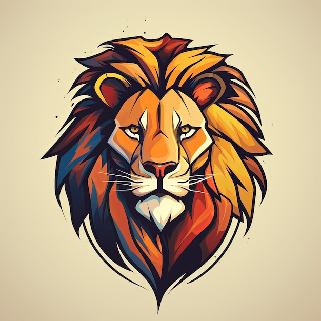 a clean lion logo mascot