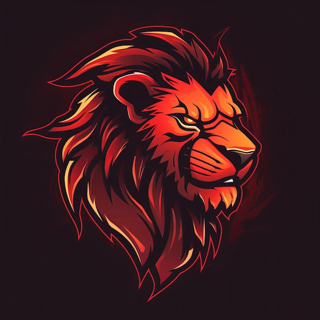 a clean lion logo mascot