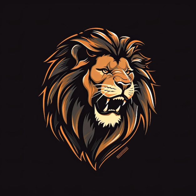 a clean lion logo mascot