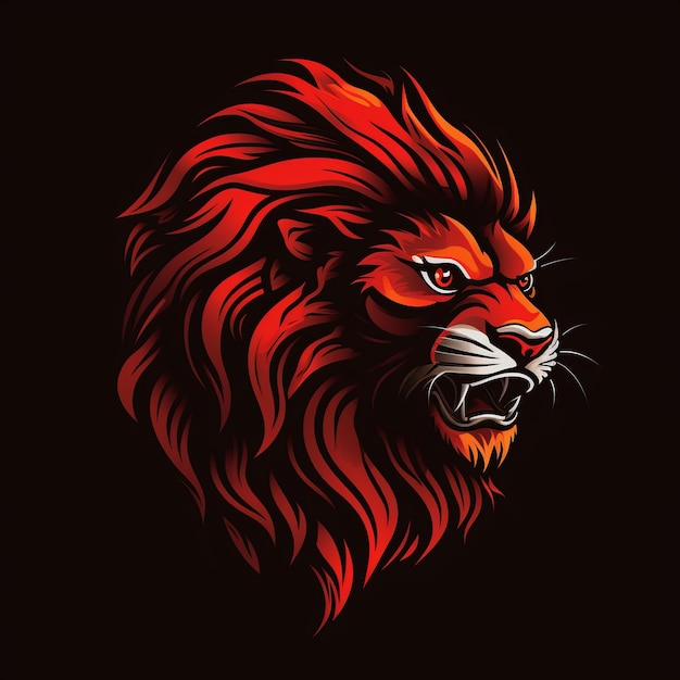 a clean lion logo mascot