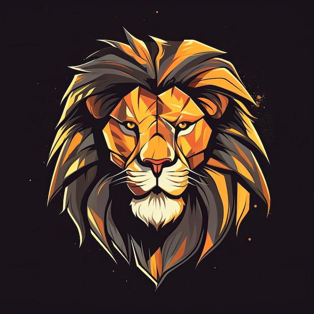 a clean lion logo mascot