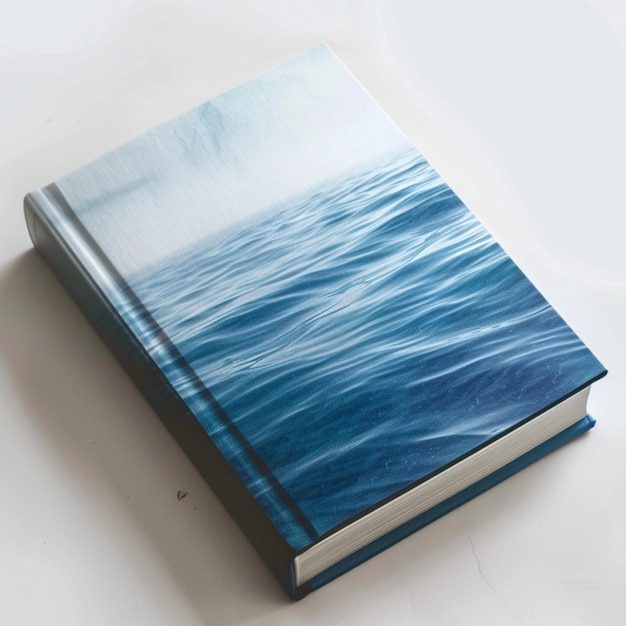 Clean and minimal book cover design with nature sunset and sky