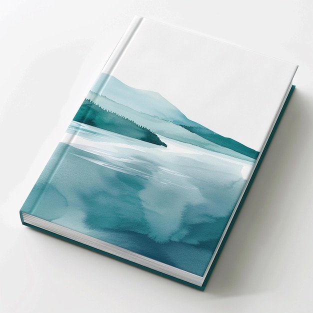 Clean and minimal book cover design with nature sunset and sky