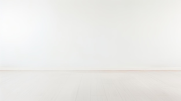 Clean and Minimalist Room With White Wall and Floor