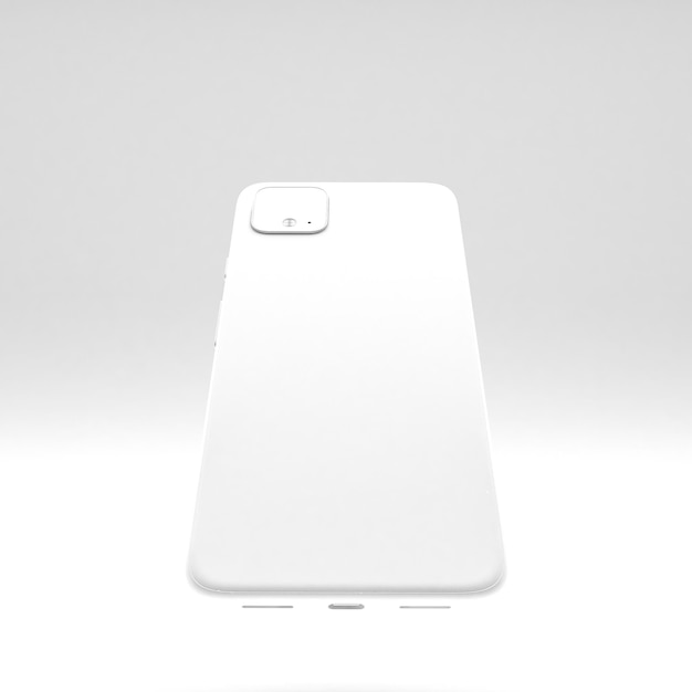 Clean Mobile 4 Back Side View Isolated In White Background