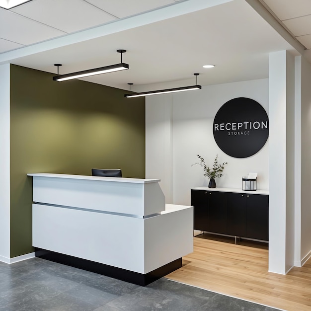 Photo clean office reception images with efficient layouts