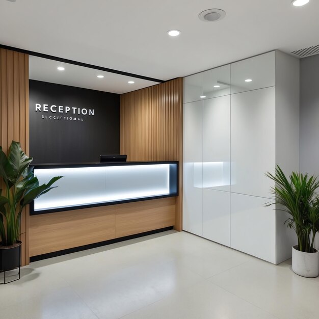 Photo clean office reception images with efficient layouts