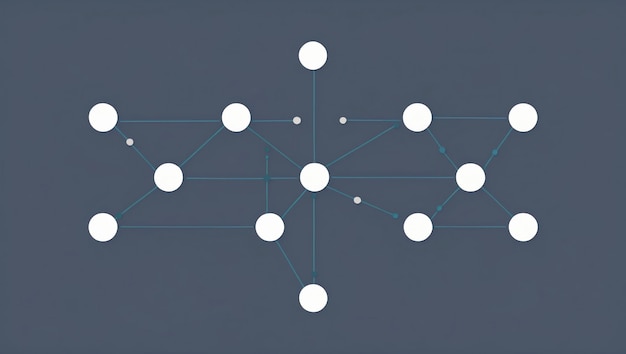 Photo a clean organized network diagram illustrating data connections