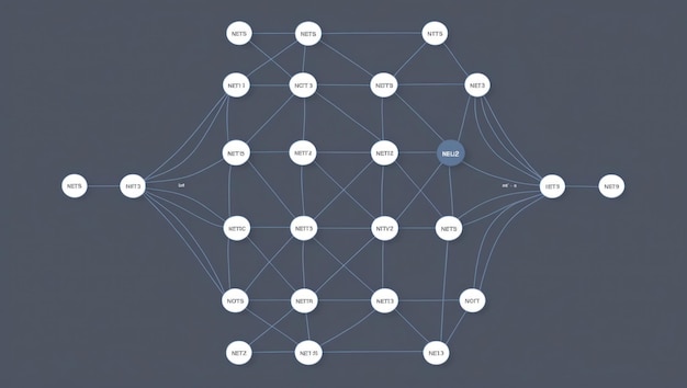 Photo a clean organized network diagram illustrating data connections