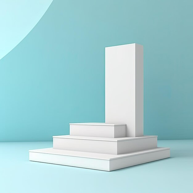 Photo clean podium3d rendering