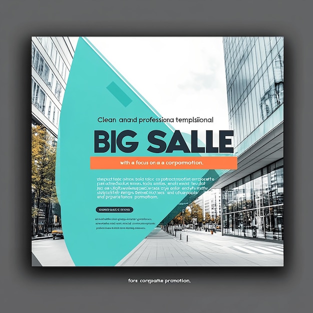 Photo clean and professional big sale template