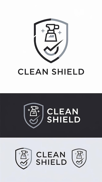 Clean shield signs logo elements for company symbol vector design