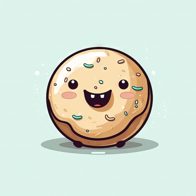 Clean and Simple Donut Clipart on White Background