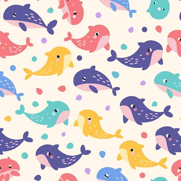 clean and sleek trendy cute and adorable digital seamless pattern