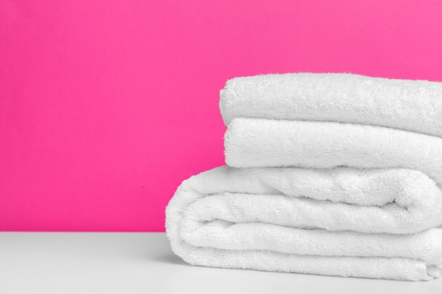 Clean towels on color 