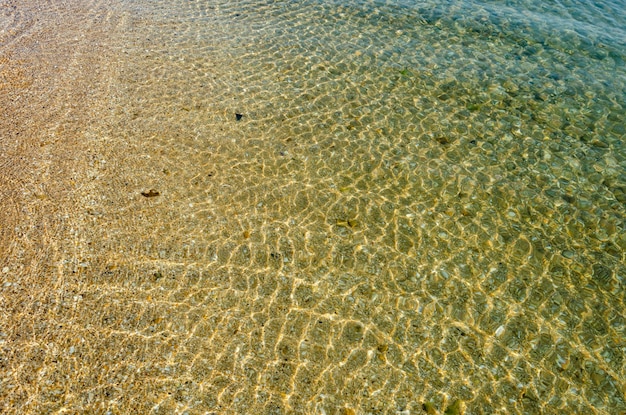 Clean transparent sea water near the shore.