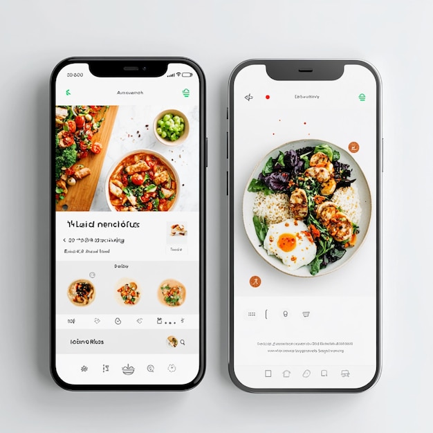 A clean userfriendly UI for a food delivery app with clear visuals and simple navigation